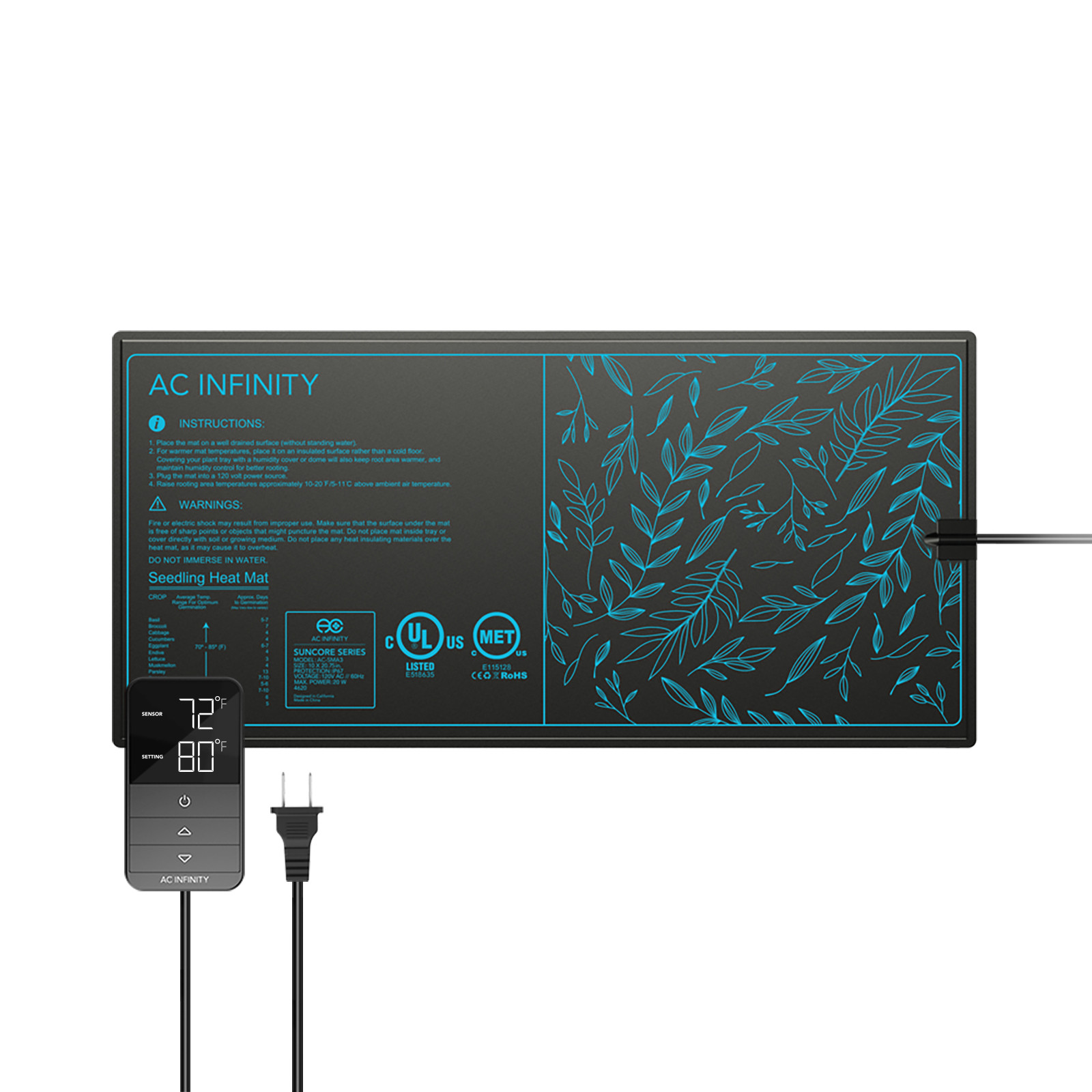 AC-Infinity Heat Mat 10x20 w/ Controller